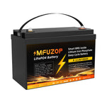 MFUZOP 12V 100Ah LiFePO4 Lithium Battery, Built-in 100A BMS, 20000+ Deep Cycles, 1280Wh Rechargeable Group 31 Lithium Battery Perfect for Solar Power Camping RV Trolling Motor Off-Grid Use