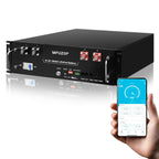 MFUZOP 48V 100Ah LiFePO4 Lithium Battery, 5.12kWh 3U Rack Mount Server Battery, Bluetooth & App Monitoring, Built-in 100A BMS, 15,000+ Deep Cycles, Supports RS232/RS485/CAN, for Home Off Grid RV Backup Power