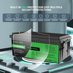 DATOUBOSS 12V 200Ah Lithium LiFePO4 Battery with 200A BMS  Deep Cycle Battery for RV Car Solar Home System DIY