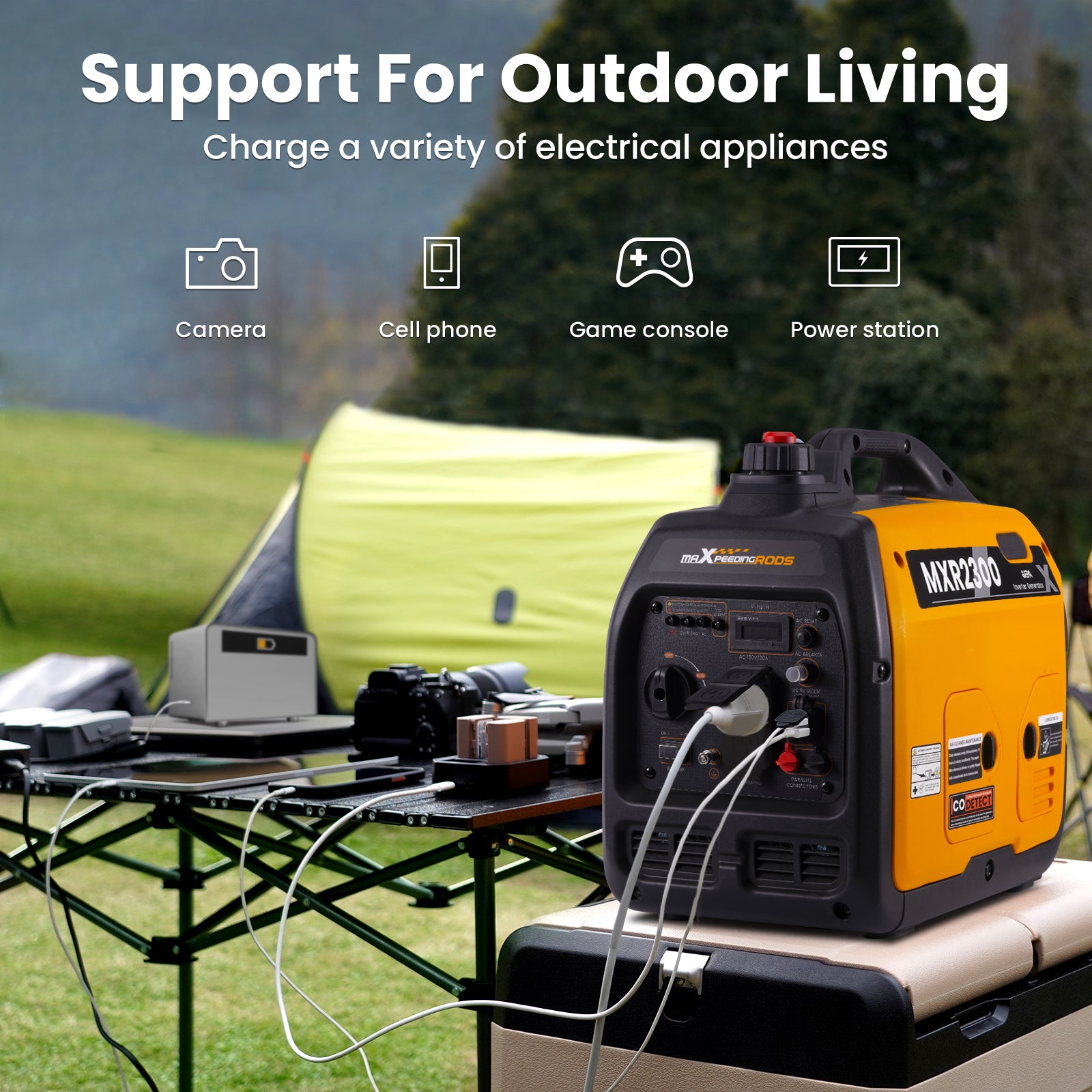 New 2300 Watt 2.3KW Portable Generator Super Quiet Inverter Generator For RV Camping