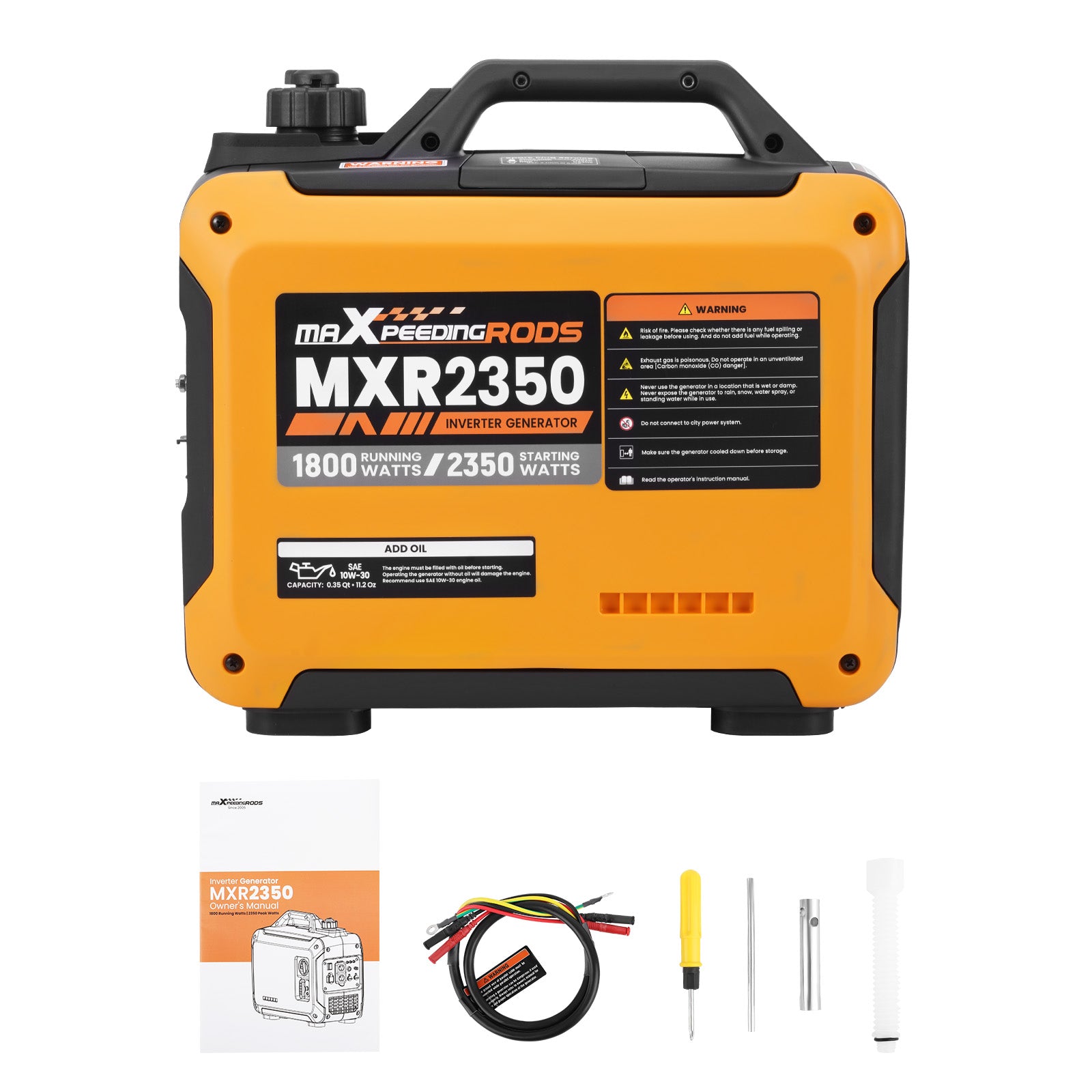 2350W 15kg Portable Gasoline Inverter Generator Eco Quiet For Outdoor Party