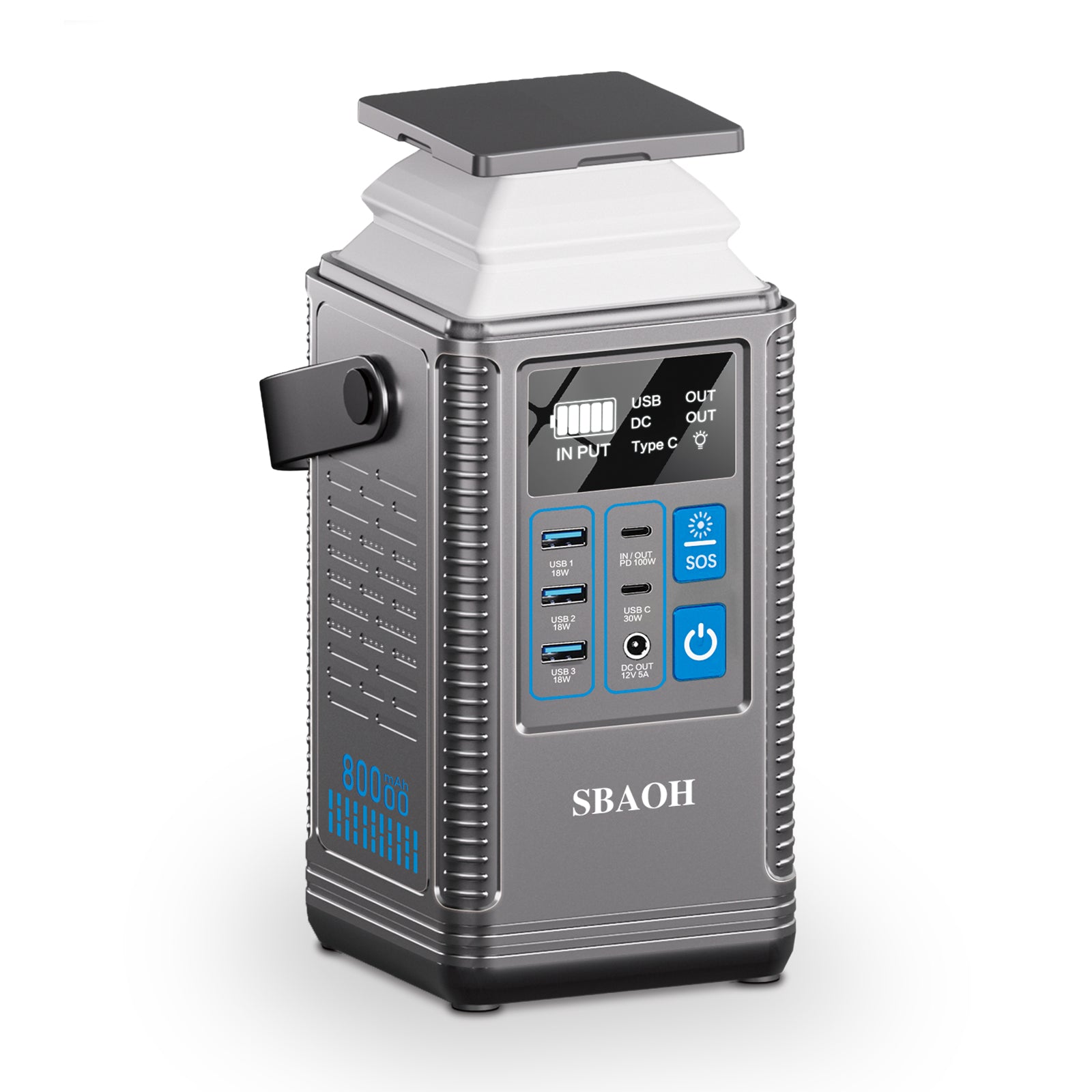 PD 100W Power Station 296Wh Lithium Battery Power Bank 80000mAh Portable Charger Battery For Outdoor Energy Storage Supply