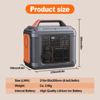 Portable Power Station, 296Wh 80000mAh Lithium Battery with 300W (600W Surge) AC Outlets for Outdoor Camping RV Home,Camping Generator Solar