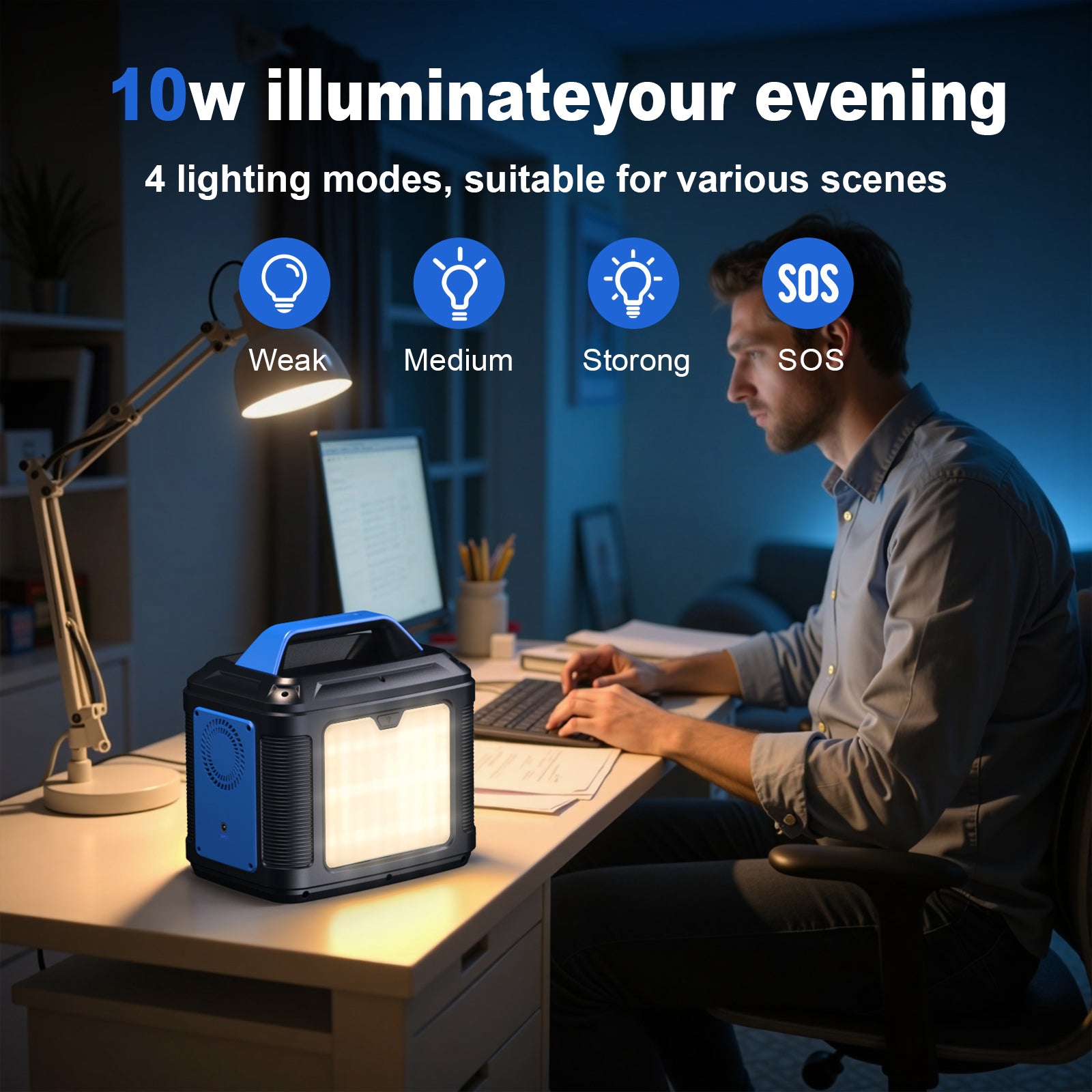 300W Portable Power Station, 296Wh 80000mAh Lithium Battery Generator Solar for Outdoor Camping RV Home,Power Supply