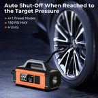 3500A Car Jump Starter Booster Jumper Box Power Bank Battery Charger with 150PSI Air Compressor, 10000mAh Portable Jump Starter