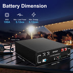 MFUZOP 48V 100Ah LiFePO4 Lithium Battery, 5.12kWh 3U Rack Mount Server Battery, Bluetooth & App Monitoring, Built-in 100A BMS, 15,000+ Deep Cycles, Supports RS232/RS485/CAN, for Home Off Grid RV Backup Power