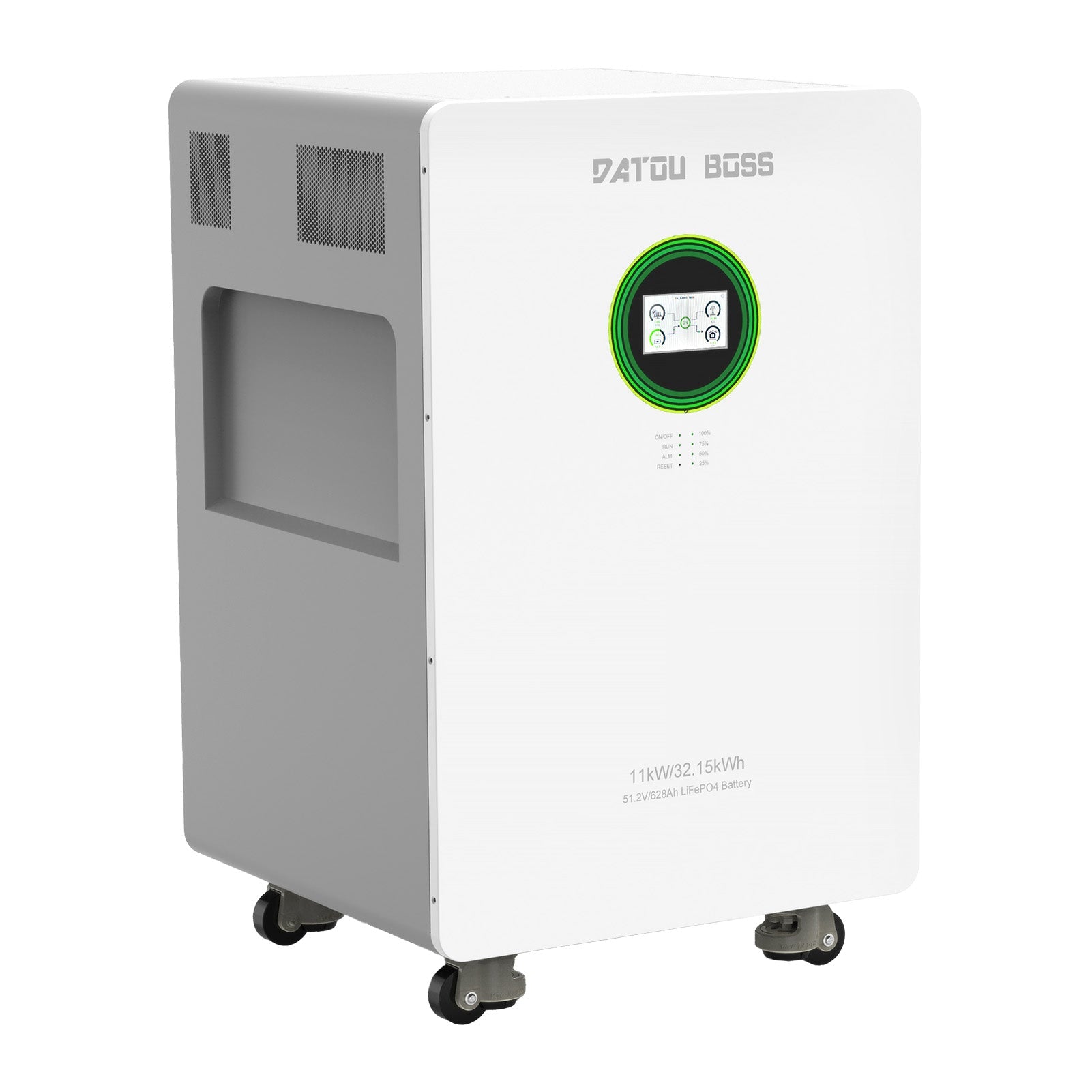 DATOUBOSS 48V 11000W Hybrid Inverter + 628Ah LiFePO4 Battery Portable Power Supply with LCD Touch Screen, Detachable, and Wheels, suitable for large-capacity solar energy storage systems/RVs/home energy storage systems Main image