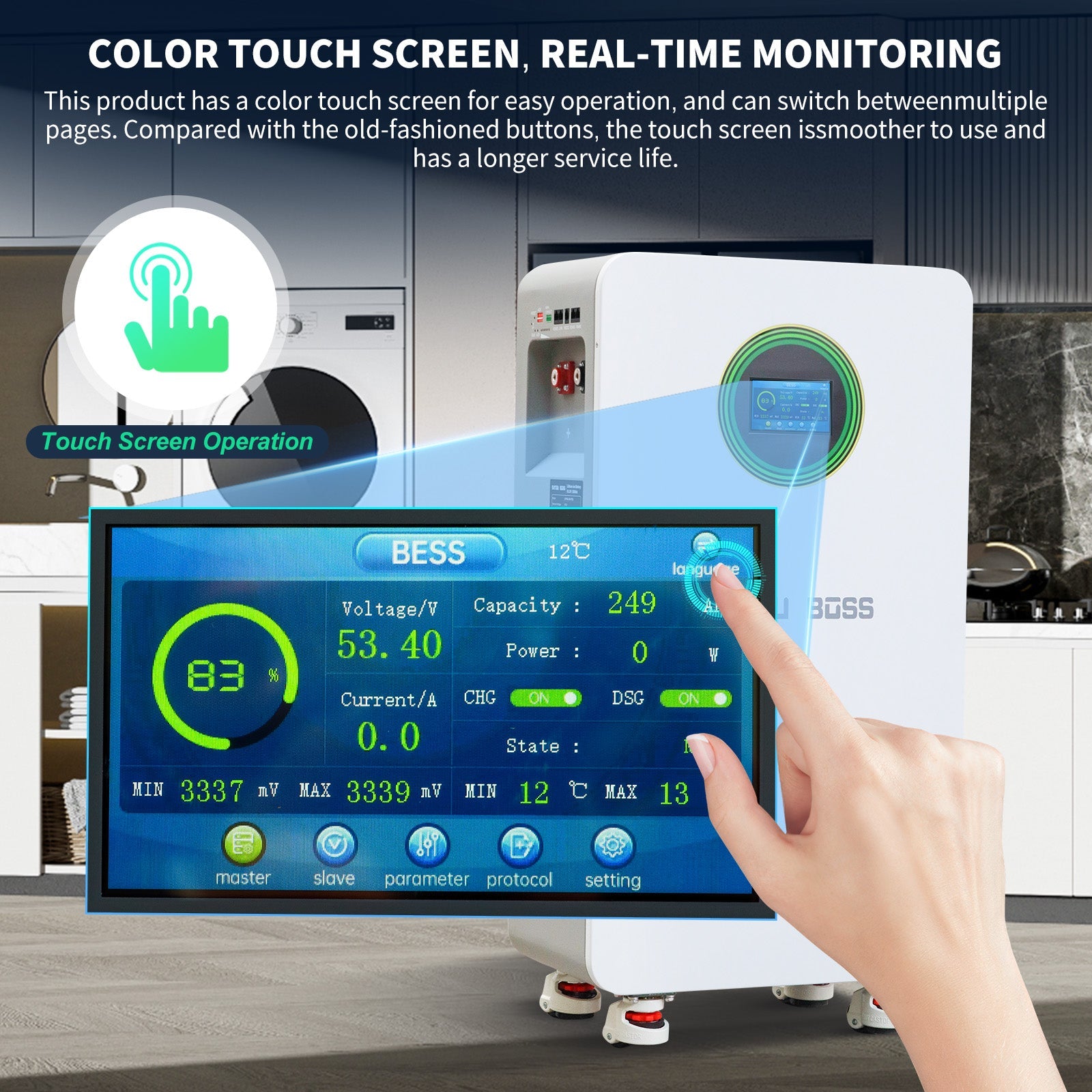 DATOUBOSS 48V 314Ah Lithium LiFePO4 Battery with 200A BMS  Deep Cycle Battery for DIY RV Car Solar Home System