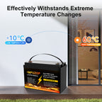 MFUZOP 12V 100Ah LiFePO4 Lithium Battery, Built-in 100A BMS, 20000+ Deep Cycles, 1280Wh Rechargeable Group 31 Lithium Battery Perfect for Solar Power Camping RV Trolling Motor Off-Grid Use