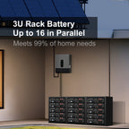 MFUZOP 48V 100Ah LiFePO4 Lithium Battery, 5.12kWh 3U Rack Mount Server Battery, Bluetooth & App Monitoring, Built-in 100A BMS, 15,000+ Deep Cycles, Supports RS232/RS485/CAN, for Home Off Grid RV Backup Power