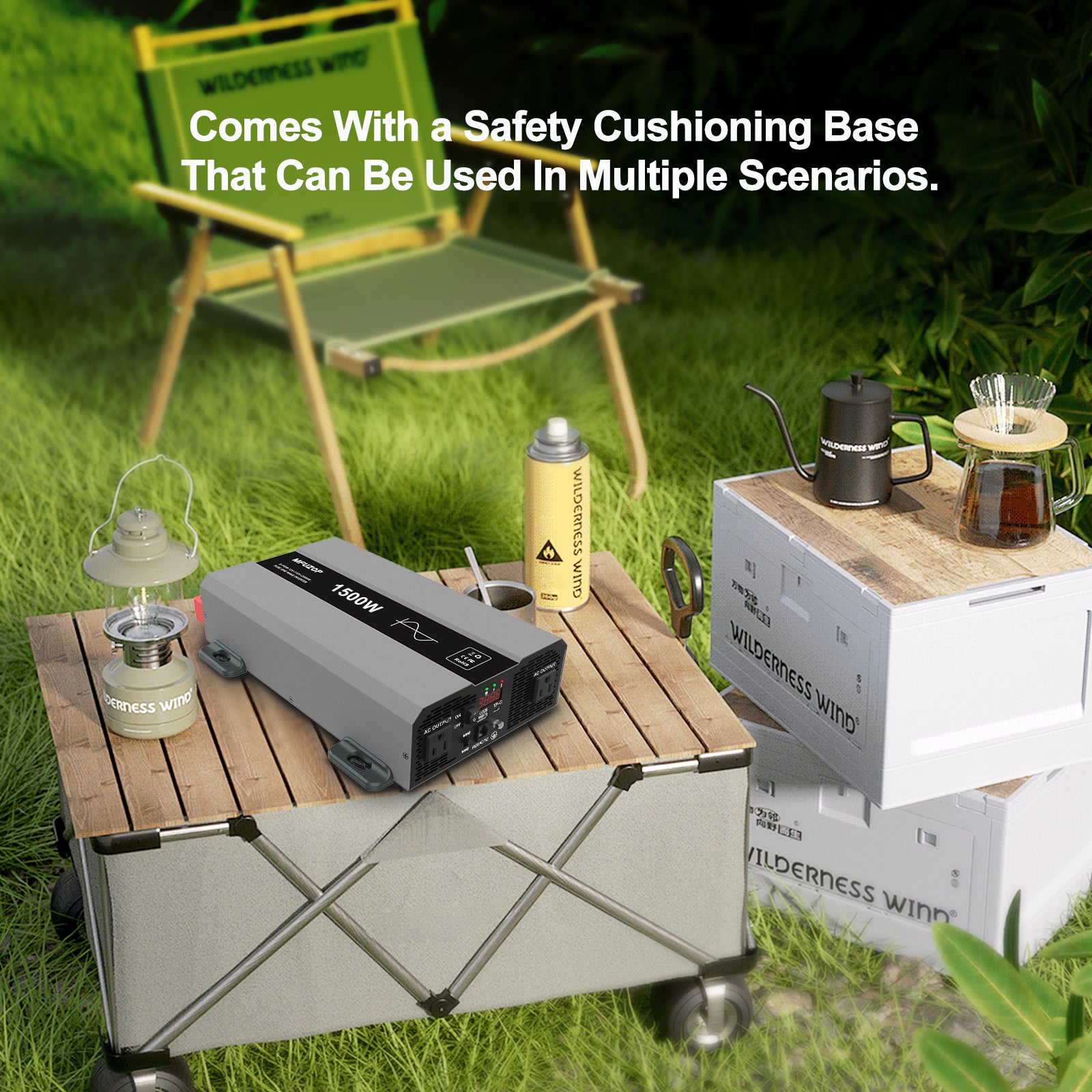 MFUZOP Pure Sine Wave Inverter 1500W Power 12V DC to 110V 120V AC Converter 3000W Peak Power Inverter with Dual AC Outlets USB Port Type-C Remote Control LCD Display for Truck RV Vehicles Solar