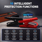 Car Jumper Starter Portable Battery Pack With 150PSI Tire Inflator, Jump Starter With Air Compressor,12V Jump Box For Car Charger Battery Booster With LCD Display, 3-Mode Emergency Flashlight