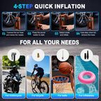 Car Jumper Starter Portable Battery Pack With 150PSI Tire Inflator, Jump Starter With Air Compressor,12V Jump Box For Car Charger Battery Booster With LCD Display, 3-Mode Emergency Flashlight